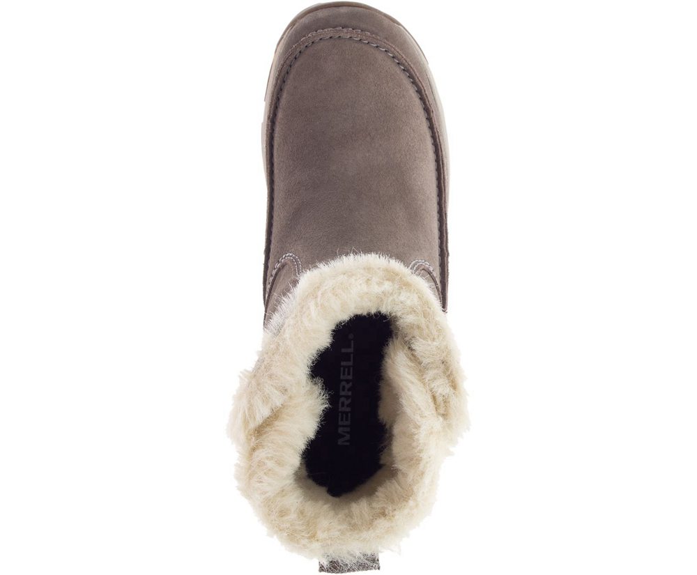 Merrell Boots Beige - Approach Sage Pull On Polar Waterproof - Womens 34KOEBAGM
